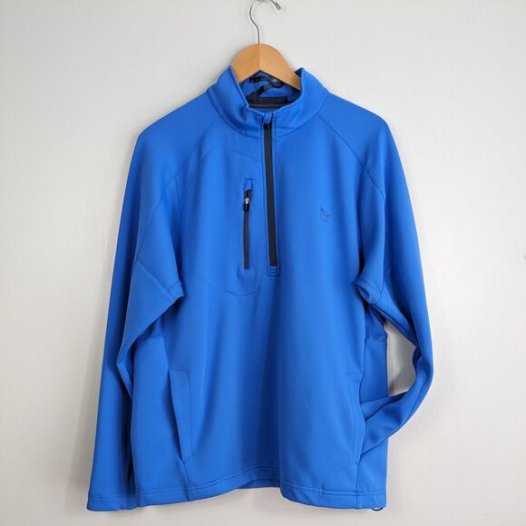 Zero Restriction 1/4 Zip Pullover Golf Jacket Blue \Active Wear Sweatshirt L - Picture 1 of 13